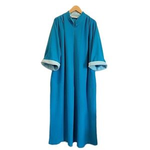 Vintage 1970's Vassarette Robe Loungewear House Coat Zip Front Plus Size 2XL